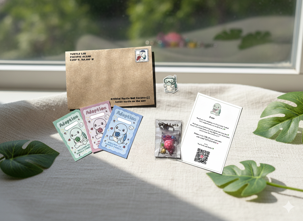 Mini Cute Turtle Keychain - Family Edition