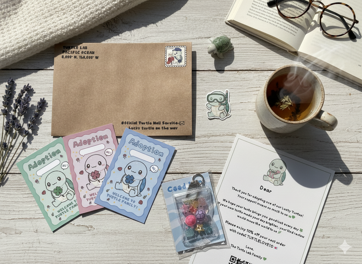 Mini Cute Turtle Keychain - Ocean Edition